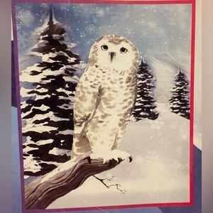 Snow Owl Throw Blanket 50” X 60” NEW Soft